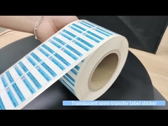 85um 1.5mil Matte Sliver Semi Transfer Tamper Evident Label Stiker With Low-Residue