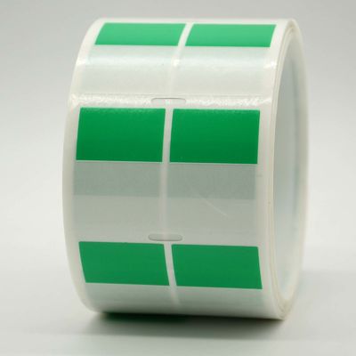 25.4mm*35mm，1mil green water Resistant polyester cable label for cable