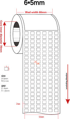 Matte Blue Low Temperature Labels 6mmx5mm 1mil High Temperature Resistant Polyimide Label
