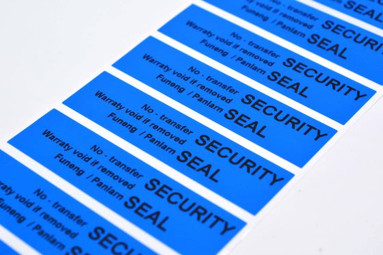 Matte Blue Tamper Proof Seal Security Sticker 56um 1mil Non-Transfer Tamper Evident Label Stiker For VOID