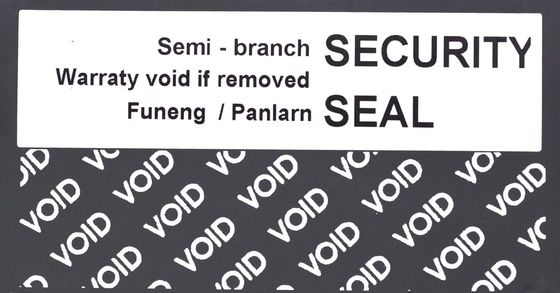 70um 1mil Gloss White Semi Transfer Tamper Evident Label Stiker For VOID