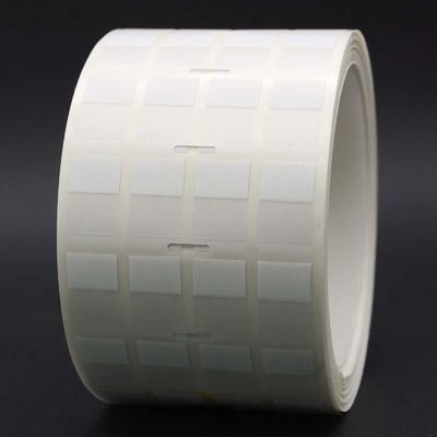 12.7x19.5-9.5mm Self Adhesive Cable Labels 2mil White Matte Translucent Water Resistant