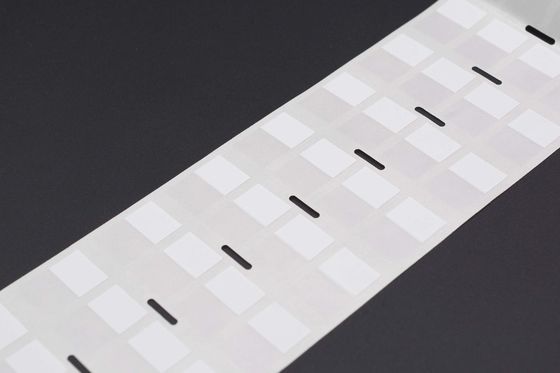12.7x19.5-9.5mm Self Adhesive Cable Labels 2mil White Matte Translucent Water Resistant