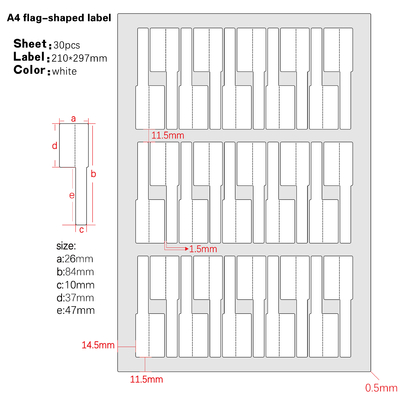 Custom A4 Cable Labels Waterproof Printable Stickers