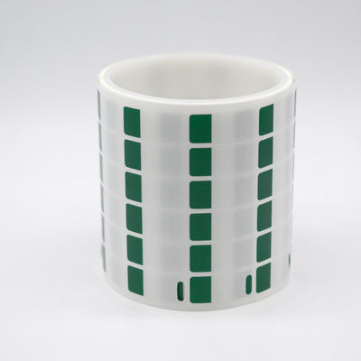 12*23.5-9.5mm 1.5mil Cable lable Green Matte Translucent Water Resistant Vinyl Cable Label